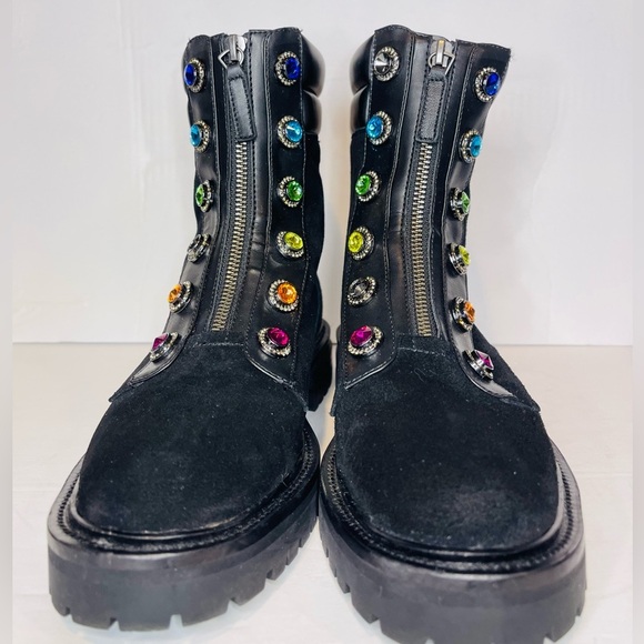 Kurt Geiger London Rainbow Black Bobby Boots - Picture 4 of 14